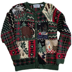 Vintage Hand Knit Christmas Sweater
